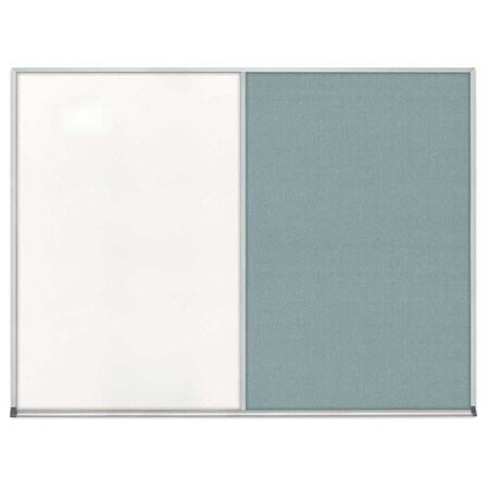 United Visual Products Double Door Radius Corkboard, 48"x36", Sat UV7003RC-SATIN-DBURGU